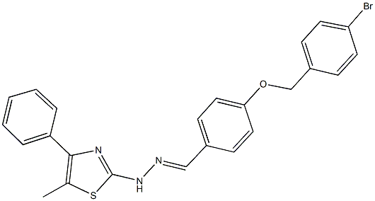 4-[(4-bromobenzyl)oxy]benzaldehyde (5-methyl-4-phenyl-1,3-thiazol-2-yl)hydrazone Struktur