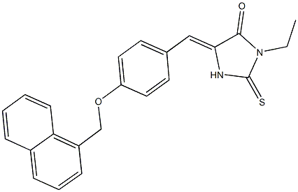 3-ethyl-5-[4-(1-naphthylmethoxy)benzylidene]-2-thioxoimidazolidin-4-one Struktur