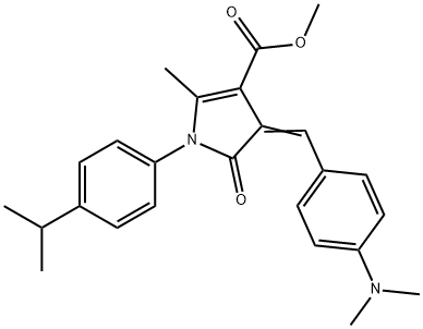 methyl 4-[4-(dimethylamino)benzylidene]-1-(4-isopropylphenyl)-2-methyl-5-oxo-4,5-dihydro-1H-pyrrole-3-carboxylate Struktur