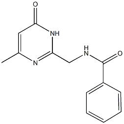 N-[(4-methyl-6-oxo-1,6-dihydro-2-pyrimidinyl)methyl]benzamide Struktur