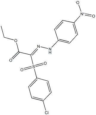 ethyl [(4-chlorophenyl)sulfonyl]({4-nitrophenyl}hydrazono)acetate Struktur