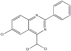 6-chloro-4-(dichloromethyl)-2-phenylquinazoline Struktur