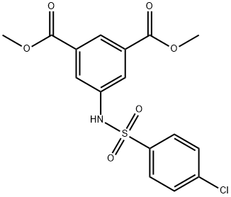 dimethyl 5-{[(4-chlorophenyl)sulfonyl]amino}isophthalate Struktur