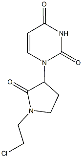 1-[1-(2-chloroethyl)-2-oxopyrrolidin-3-yl]pyrimidine-2,4(1H,3H)-dione Struktur