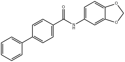 N-(1,3-benzodioxol-5-yl)[1,1'-biphenyl]-4-carboxamide Struktur