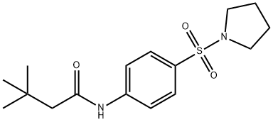 3,3-dimethyl-N-[4-(pyrrolidin-1-ylsulfonyl)phenyl]butanamide Struktur