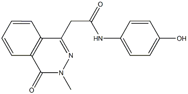 N-(4-hydroxyphenyl)-2-(3-methyl-4-oxo-3,4-dihydro-1-phthalazinyl)acetamide Struktur