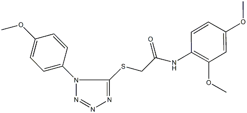 N-(2,4-dimethoxyphenyl)-2-{[1-(4-methoxyphenyl)-1H-tetraazol-5-yl]sulfanyl}acetamide Struktur