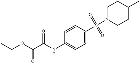 ethyl {4-[(4-methylpiperidin-1-yl)sulfonyl]anilino}(oxo)acetate Struktur