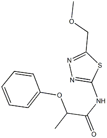 N-[5-(methoxymethyl)-1,3,4-thiadiazol-2-yl]-2-phenoxypropanamide Struktur