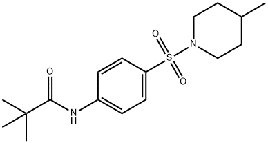 2,2-dimethyl-N-{4-[(4-methyl-1-piperidinyl)sulfonyl]phenyl}propanamide Struktur