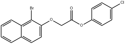 4-chlorophenyl [(1-bromo-2-naphthyl)oxy]acetate Struktur