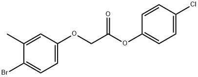 4-chlorophenyl (4-bromo-3-methylphenoxy)acetate Struktur