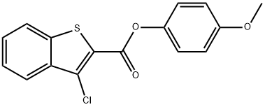 4-methoxyphenyl 3-chloro-1-benzothiophene-2-carboxylate Struktur