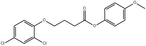 4-methoxyphenyl 4-(2,4-dichlorophenoxy)butanoate Struktur