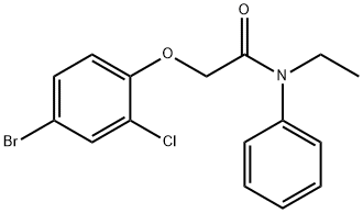 2-(4-bromo-2-chlorophenoxy)-N-ethyl-N-phenylacetamide Struktur