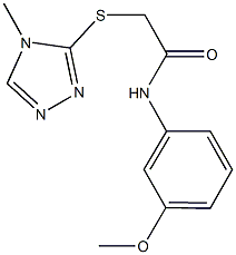 N-(3-methoxyphenyl)-2-[(4-methyl-4H-1,2,4-triazol-3-yl)sulfanyl]acetamide Struktur