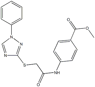 methyl 4-({[(1-phenyl-1H-1,2,4-triazol-3-yl)sulfanyl]acetyl}amino)benzoate Struktur