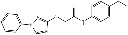 N-(4-ethylphenyl)-2-[(1-phenyl-1H-1,2,4-triazol-3-yl)sulfanyl]acetamide Struktur