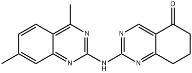 2-[(4,7-dimethylquinazolin-2-yl)amino]-7,8-dihydroquinazolin-5(6H)-one Struktur