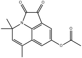 4,4,6-trimethyl-1,2-dioxo-1,2-dihydro-4H-pyrrolo[3,2,1-ij]quinolin-8-yl acetate Struktur