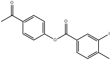 4-acetylphenyl 3-iodo-4-methylbenzoate Struktur