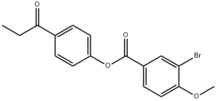 4-propionylphenyl 3-bromo-4-methoxybenzoate Struktur