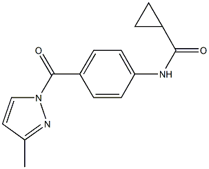 N-{4-[(3-methyl-1H-pyrazol-1-yl)carbonyl]phenyl}cyclopropanecarboxamide Struktur