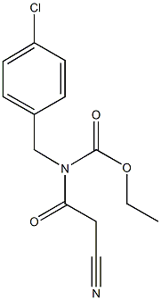 ethyl 4-chlorobenzyl(cyanoacetyl)carbamate Struktur