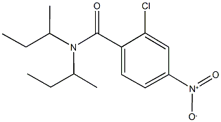 N,N-di(sec-butyl)-2-chloro-4-nitrobenzamide Struktur