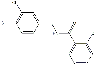 2-chloro-N-(3,4-dichlorobenzyl)benzamide Struktur