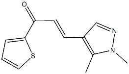 3-(1,5-dimethyl-1H-pyrazol-4-yl)-1-(2-thienyl)-2-propen-1-one Struktur