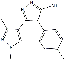 5-(1,3-dimethyl-1H-pyrazol-4-yl)-4-(4-methylphenyl)-4H-1,2,4-triazole-3-thiol Struktur