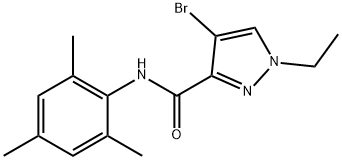 4-bromo-1-ethyl-N-mesityl-1H-pyrazole-3-carboxamide Struktur