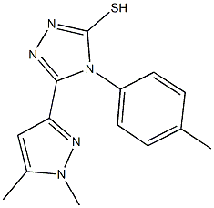 5-(1,5-dimethyl-1H-pyrazol-3-yl)-4-(4-methylphenyl)-4H-1,2,4-triazole-3-thiol Struktur