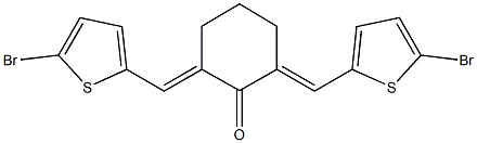 2,6-bis[(5-bromo-2-thienyl)methylene]cyclohexanone Struktur