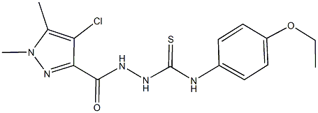 2-[(4-chloro-1,5-dimethyl-1H-pyrazol-3-yl)carbonyl]-N-(4-ethoxyphenyl)hydrazinecarbothioamide Struktur