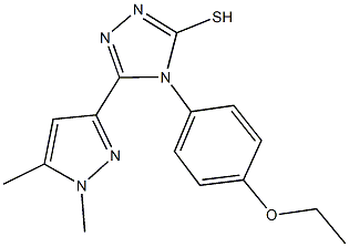 5-(1,5-dimethyl-1H-pyrazol-3-yl)-4-(4-ethoxyphenyl)-4H-1,2,4-triazole-3-thiol Struktur