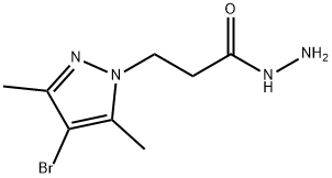 3-(4-bromo-3,5-dimethyl-1H-pyrazol-1-yl)propanohydrazide Struktur