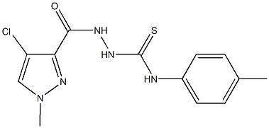 2-[(4-chloro-1-methyl-1H-pyrazol-3-yl)carbonyl]-N-(4-methylphenyl)hydrazinecarbothioamide Struktur