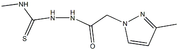 N-methyl-2-[(3-methyl-1H-pyrazol-1-yl)acetyl]hydrazinecarbothioamide Struktur