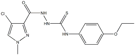 2-[(4-chloro-1-methyl-1H-pyrazol-3-yl)carbonyl]-N-(4-ethoxyphenyl)hydrazinecarbothioamide Struktur