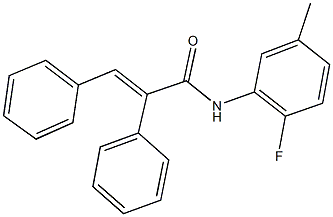 N-(2-fluoro-5-methylphenyl)-2,3-diphenylacrylamide Struktur