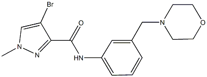 4-bromo-1-methyl-N-[3-(4-morpholinylmethyl)phenyl]-1H-pyrazole-3-carboxamide Struktur