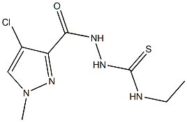 2-[(4-chloro-1-methyl-1H-pyrazol-3-yl)carbonyl]-N-ethylhydrazinecarbothioamide Struktur