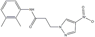 N-(2,3-dimethylphenyl)-3-{4-nitro-1H-pyrazol-1-yl}propanamide Struktur