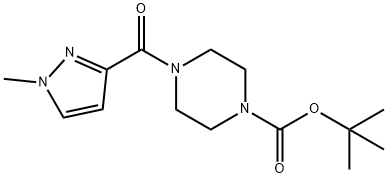 tert-butyl 4-[(1-methyl-1H-pyrazol-3-yl)carbonyl]-1-piperazinecarboxylate Struktur