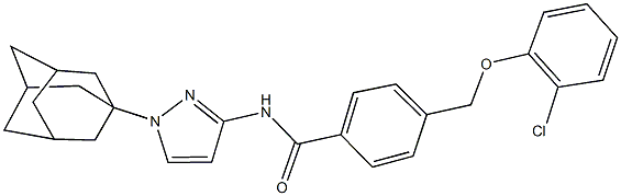 N-[1-(1-adamantyl)-1H-pyrazol-3-yl]-4-[(2-chlorophenoxy)methyl]benzamide Struktur