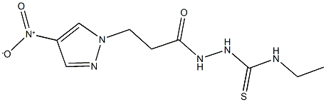 N-ethyl-2-(3-{4-nitro-1H-pyrazol-1-yl}propanoyl)hydrazinecarbothioamide Struktur