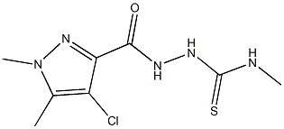 2-[(4-chloro-1,5-dimethyl-1H-pyrazol-3-yl)carbonyl]-N-methylhydrazinecarbothioamide Struktur